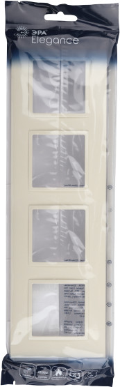 Рамка для выключателей и розеток ЭРА Elegance 14-5014-02 Classic / Б0060587 (слоновая кость) — фото 6