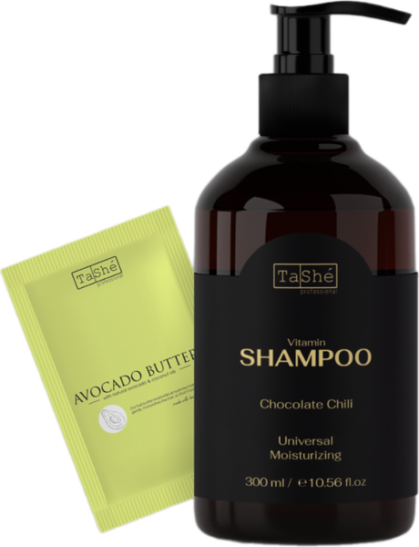 Изображение товара Набор косметики для волос Tashe Professional Chocolate Chili Шампунь+Саше Баттер авокадо (300мл+20мл)