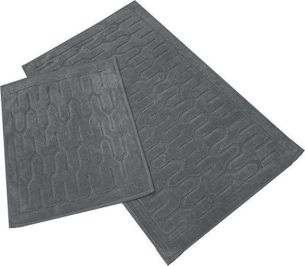 Изображение товара Набор ковриков для ванной и туалета Karven Yay / KV 107 (Koyu Gri/темно-серый)