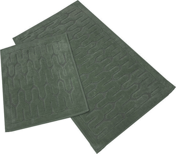 Изображение товара Набор ковриков для ванной и туалета Karven Yay / KV 107 (Koyu Yesil/хаки)