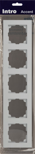 Изображение товара Рамка для выключателей и розеток INTRO Accent 6-505-01 / Б0063775 (белый)