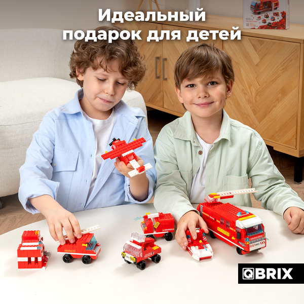 Изображение товара Конструктор QBRIX Kids. Много кубиков. Пожарная станция 32008