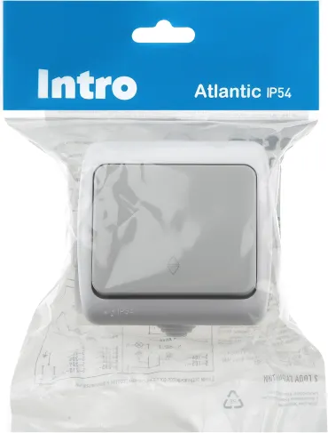 Изображение товара Выключатель INTRO Atlantic 5-103-03 / Б0050942 (серый)