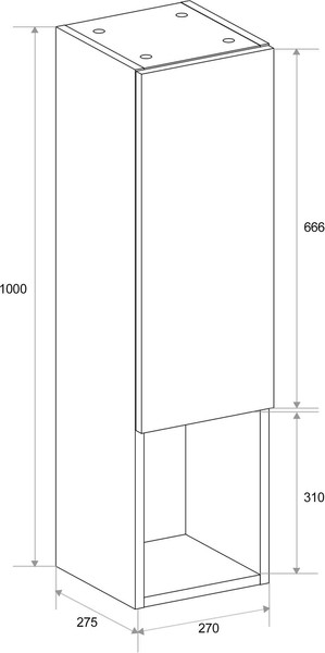Изображение товара Шкаф для ванной ЗОВ Кито Флавио / CKFLW0MWF (белый)