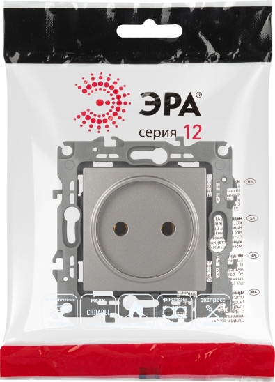 Изображение товара Розетка ЭРА Schuko 12-2101-16 / Б0065662 (титан)