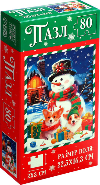 Изображение товара Пазл Puzzle Time Веселый снеговичок / 9863016 (80эл)