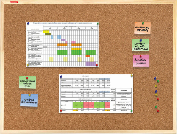 Изображение товара Информационная доска Brauberg 238312 (пробковая)