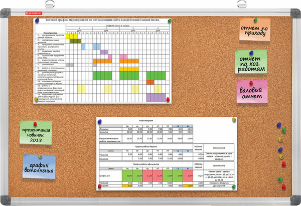 Изображение товара Информационная доска Brauberg 238308 (пробковая)