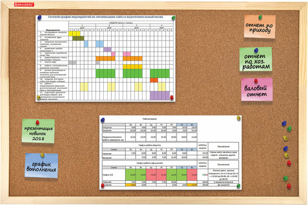 Изображение товара Информационная доска Brauberg 238311 (пробковая)