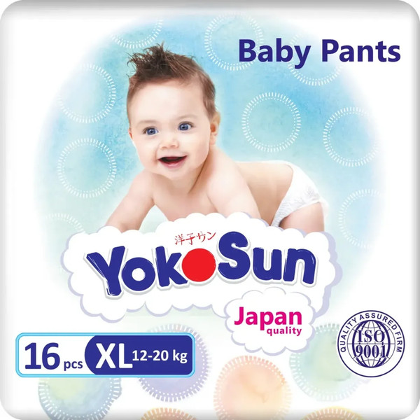 Изображение товара Подгузники-трусики детские YokoSun XL 12-20кг (16шт)