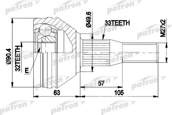 Изображение товара ШРУС Patron PCV9838
