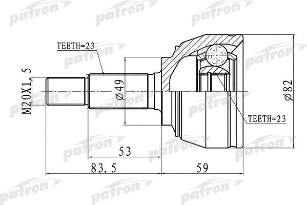 Изображение товара ШРУС Patron PCV1667