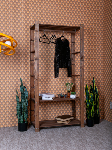 Изображение товара Стойка для одежды Четыре Солнца S-825/1 (коричневый)