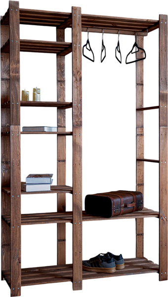 Изображение товара Стойка для одежды Четыре Солнца S-825/2 (коричневый)