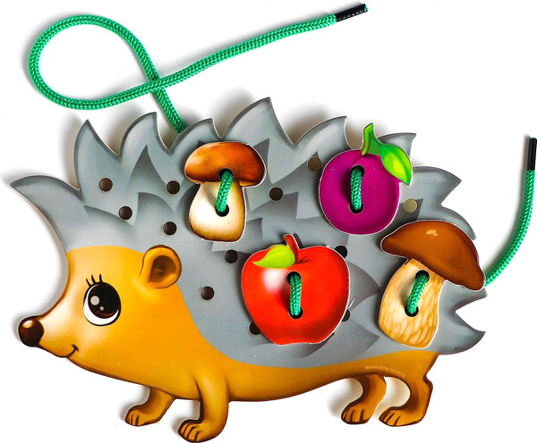 Изображение товара Развивающий игровой набор Лесная мастерская Шнуровка. Ежик на ножках / 1365063