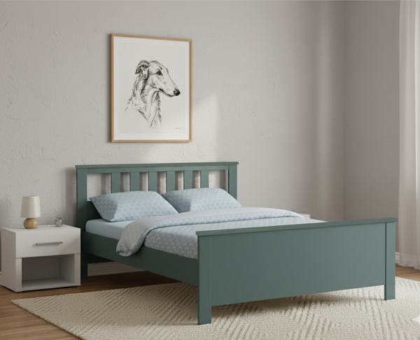 Изображение товара Двуспальная кровать Mio Tesoro Сага 160x200 / 2.08.04.070.6 (темно-бирюзовый)