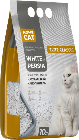 Изображение товара Наполнитель для туалета Homecat White Of Persia Elite Classic / 88807 (10л/8кг)
