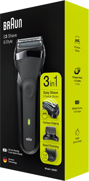 Изображение товара Электробритва Braun Series 3 300BT Shave & Style (черный)
