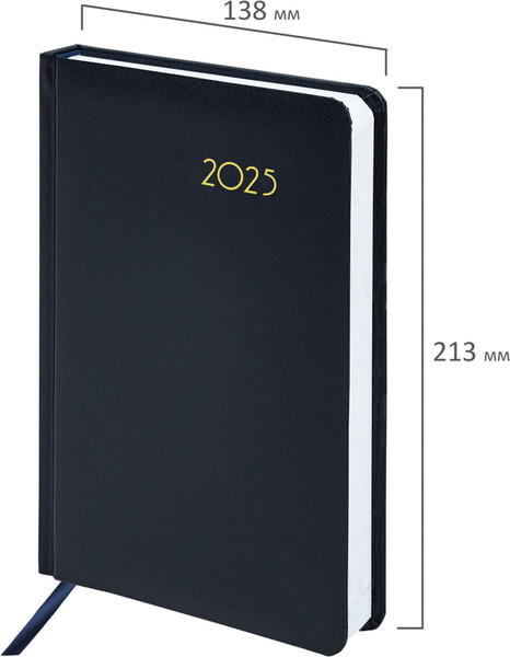 Изображение товара Ежедневник Brauberg Select 2025 / 115807 (темно-синий)