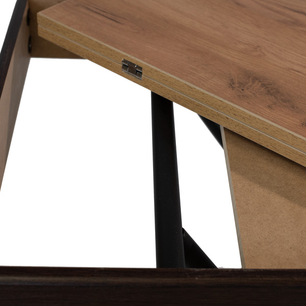 Изображение товара Стол-трансформер Мебелик Лерон (дуб крафт золотой/черный)