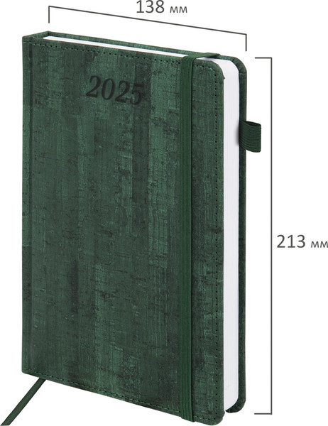 Изображение товара Ежедневник Brauberg Wood 2025 / 115833 (зеленый)