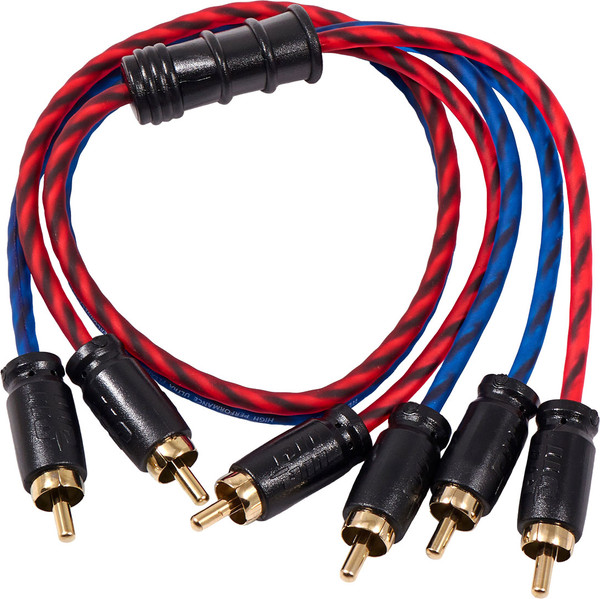 Изображение товара Межблочный кабель для автоакустики Kicx Headshot RCA-24-075-SS (0.75м)