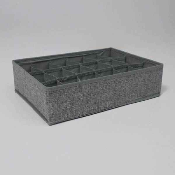 Изображение товара Кофр для хранения AksHome Mackenzie-1 18 ячеек (серый)