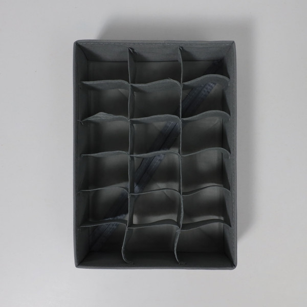 Изображение товара Кофр для хранения AksHome Mackenzie-1 18 ячеек (серый)