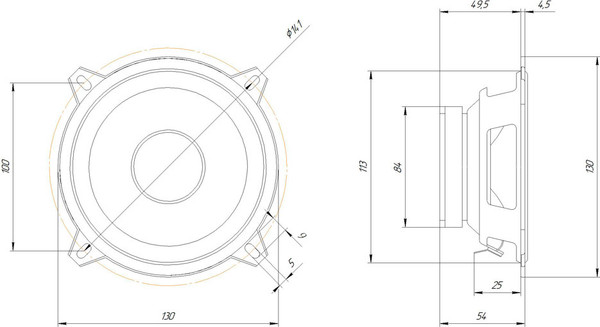 Изображение товара Мидбас ORIS Electronics FT-130W
