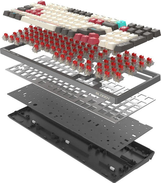 Изображение товара Клавиатура A4Tech S98 Pixels Red (серый/бежевый/красный)