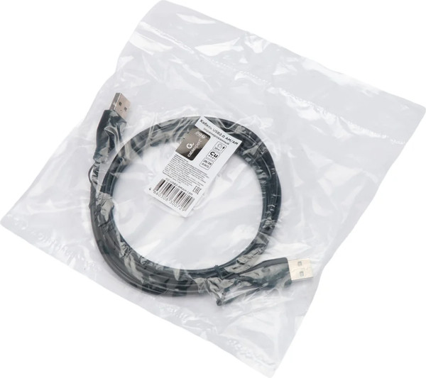 Изображение товара Кабель Cablexpert CC-USB2-AMAM-1.8M (1.8м, черный)