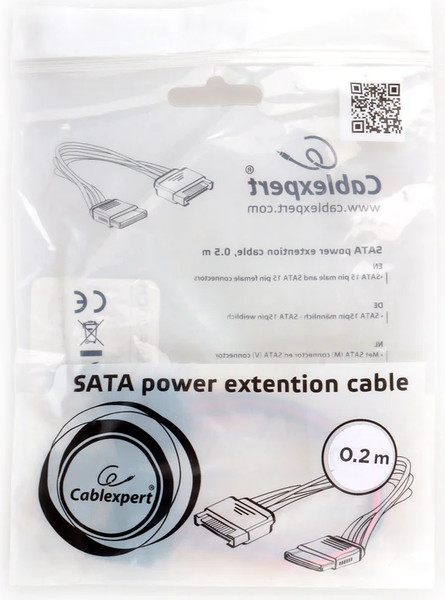 Изображение товара Удлинитель кабеля Cablexpert CC-SATAMF-20CM