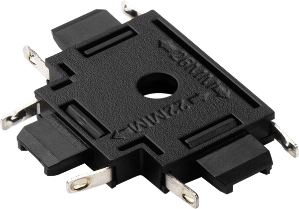 Изображение товара Коннектор для шинопровода JAZZway MTR16 CT-BL / 5057333 (черный)