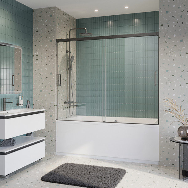 Изображение товара Стеклянная шторка для ванны Cezares Tandem-Soft-VF-2-180/145-C-GM-IV