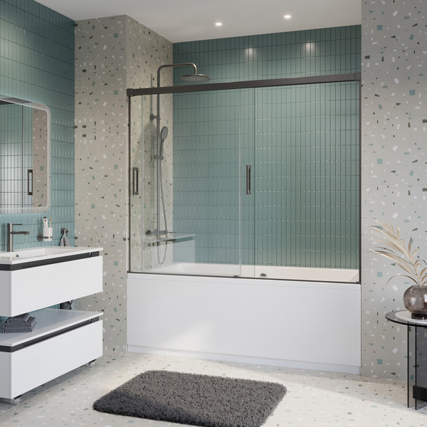 Изображение товара Стеклянная шторка для ванны Cezares Tandem-Soft-VF-2-180/145-C-GM-IV