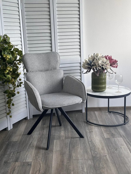 Изображение товара Стул M-City Long / 670M05870 (NS10 серый, букле/черный каркас)