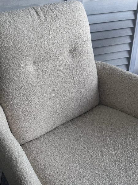 Изображение товара Стул M-City Darem / 621M05770 (белый букле Davis now or never-03/черный каркас)