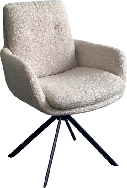 Изображение товара Стул M-City Darem / 621M05770 (белый букле Davis now or never-03/черный каркас)