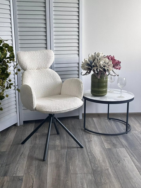 Изображение товара Стул M-City Vardy / 621M05772 (белый букле XD841-01/серый)