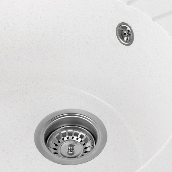 Изображение товара Мойка кухонная Saniteco Pura (белый с сифоном)