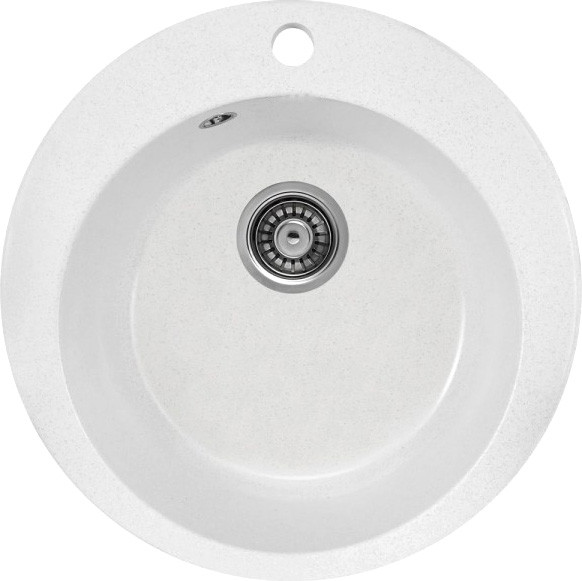 Изображение товара Мойка кухонная Saniteco Linea (белый с сифоном)