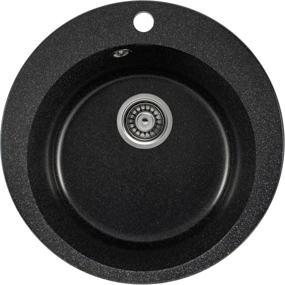 Изображение товара Мойка кухонная Saniteco Linea (черный с сифоном)