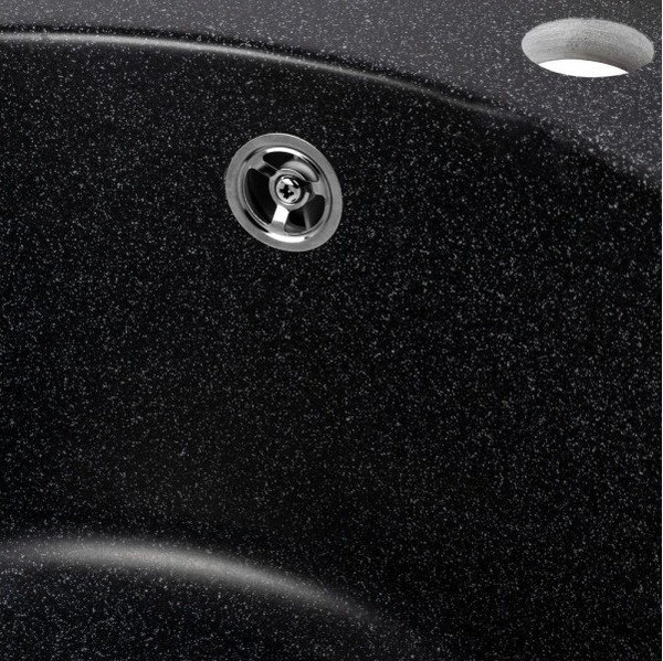 Изображение товара Мойка кухонная Saniteco Linea (черный с сифоном)