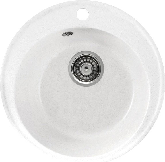 Изображение товара Мойка кухонная Saniteco Nova (белый с сифоном)