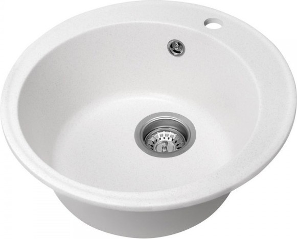 Изображение товара Мойка кухонная Saniteco Nova (белый с сифоном)