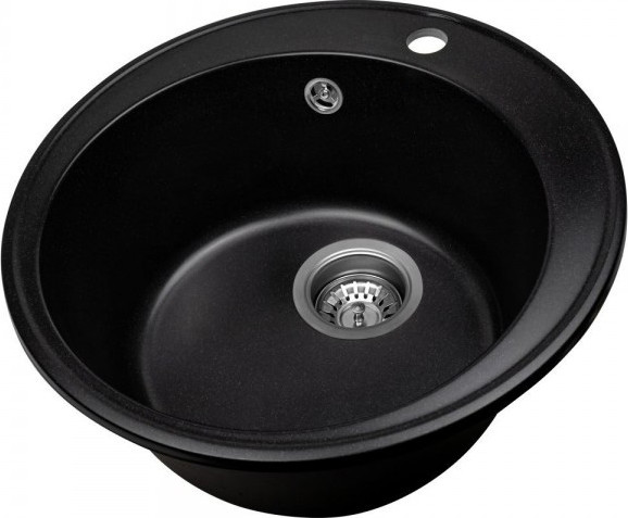 Изображение товара Мойка кухонная Saniteco Nova (оникс с сифоном)