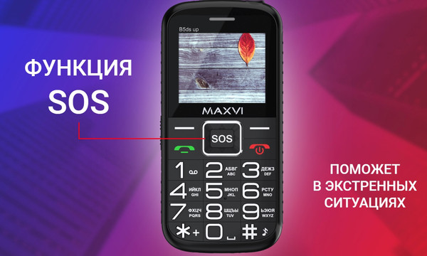 Изображение товара Мобильный телефон Maxvi B5ds up (черный)