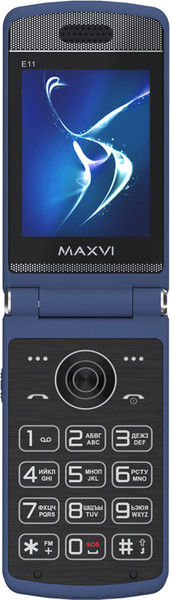 Изображение товара Мобильный телефон Maxvi E11 (синий/серебристый)