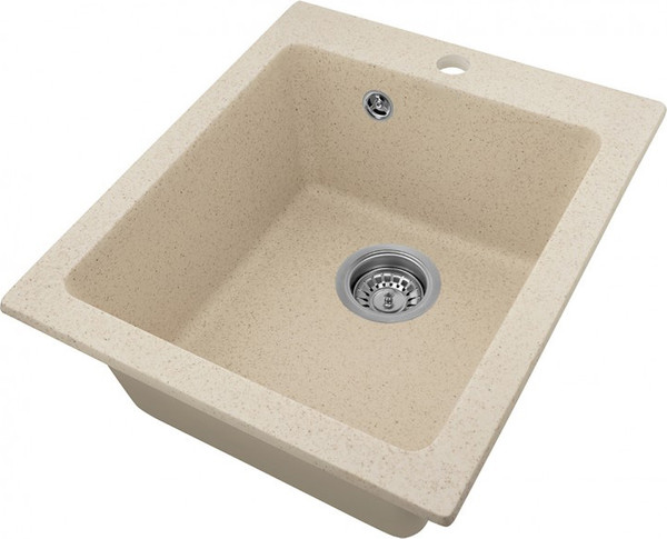 Изображение товара Мойка кухонная Saniteco Silva (бежевый с сифоном)