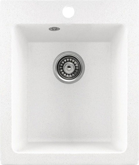 Изображение товара Мойка кухонная Saniteco Silva (белый с сифоном)